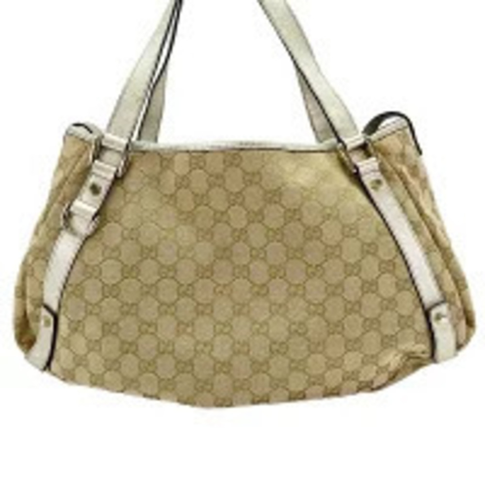 Gucci GG Canvas Abbey Shoulder Bag Beige Cream